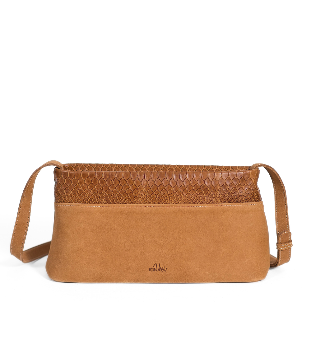 No Waste Femme Bag - Cognac Snake