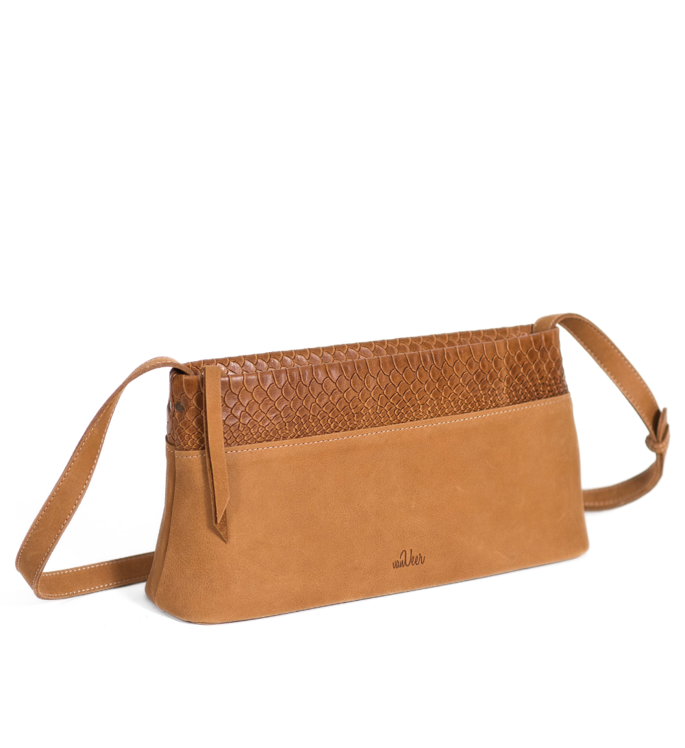 No Waste Femme Bag - Cognac Snake