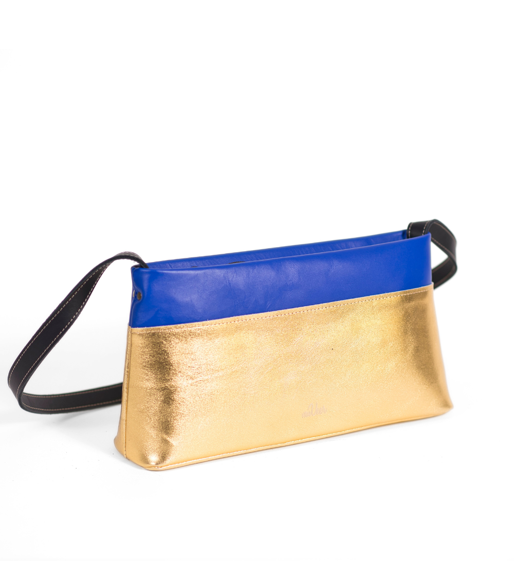 No Waste Femme Bag - Gold Electric Blue