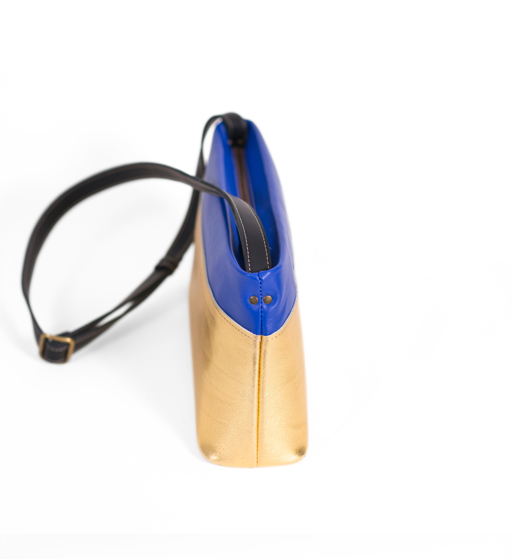 No Waste Femme Bag - Gold Electric Blue