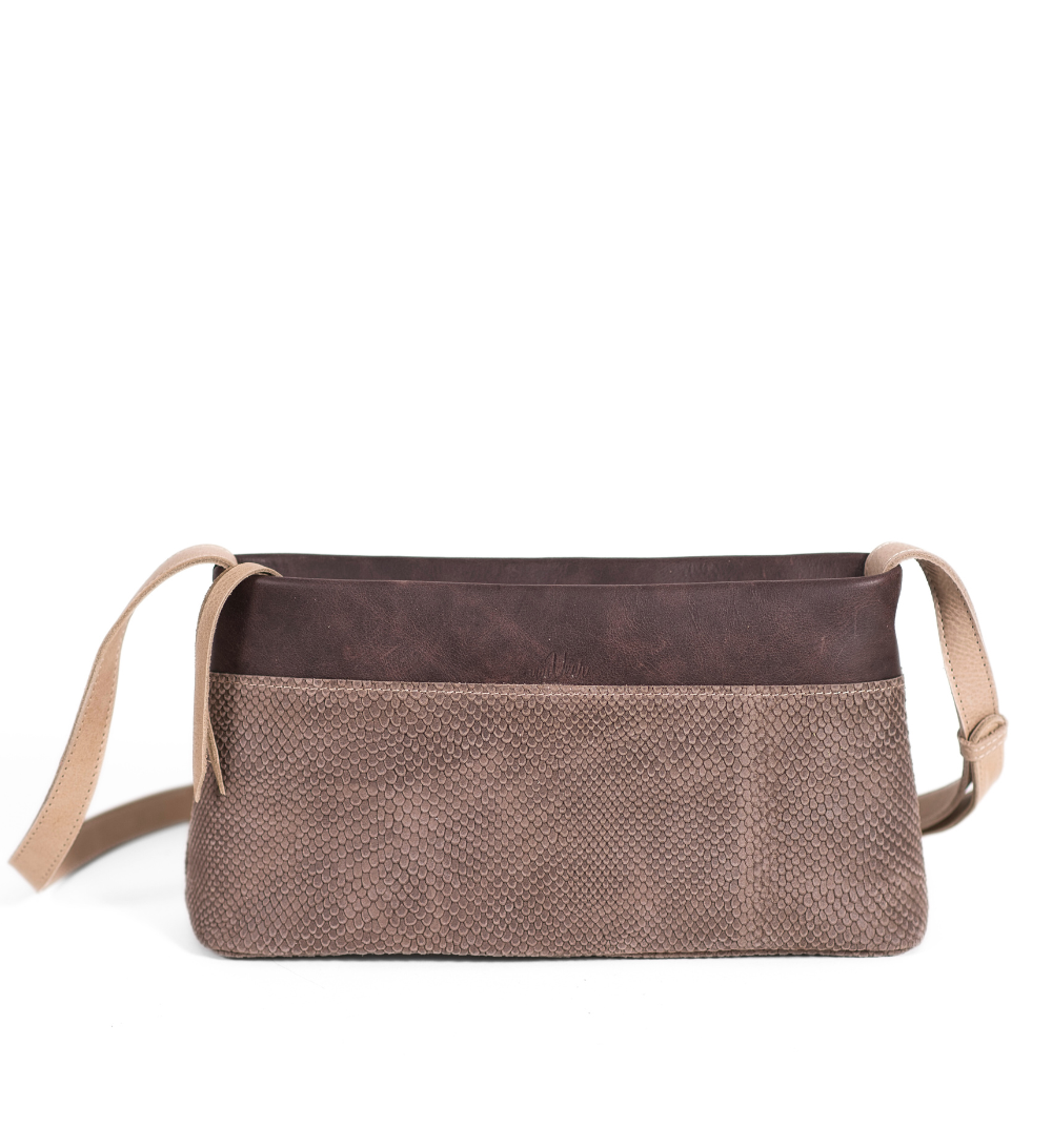 No Waste Femme Bag - Charcoal Snake Brown