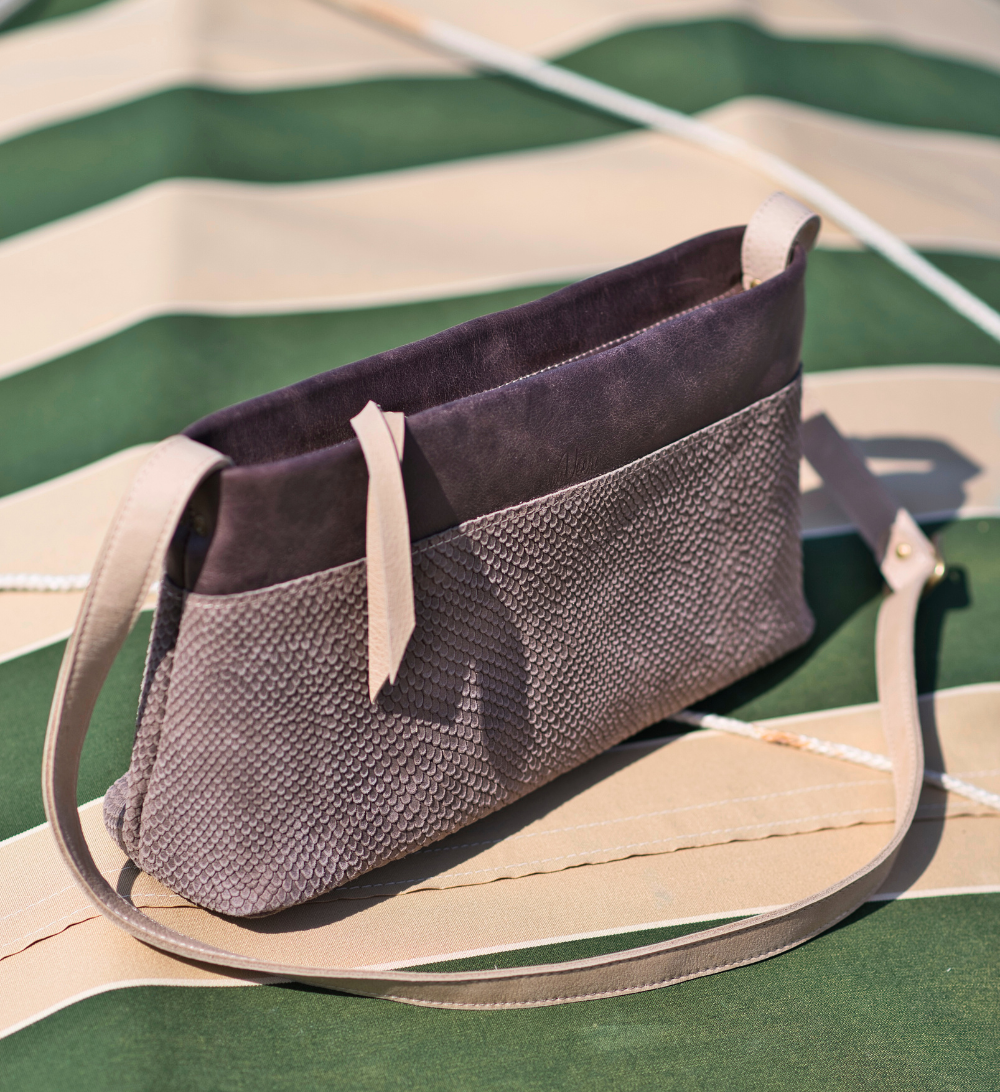 No Waste Femme Bag - Charcoal Snake Brown