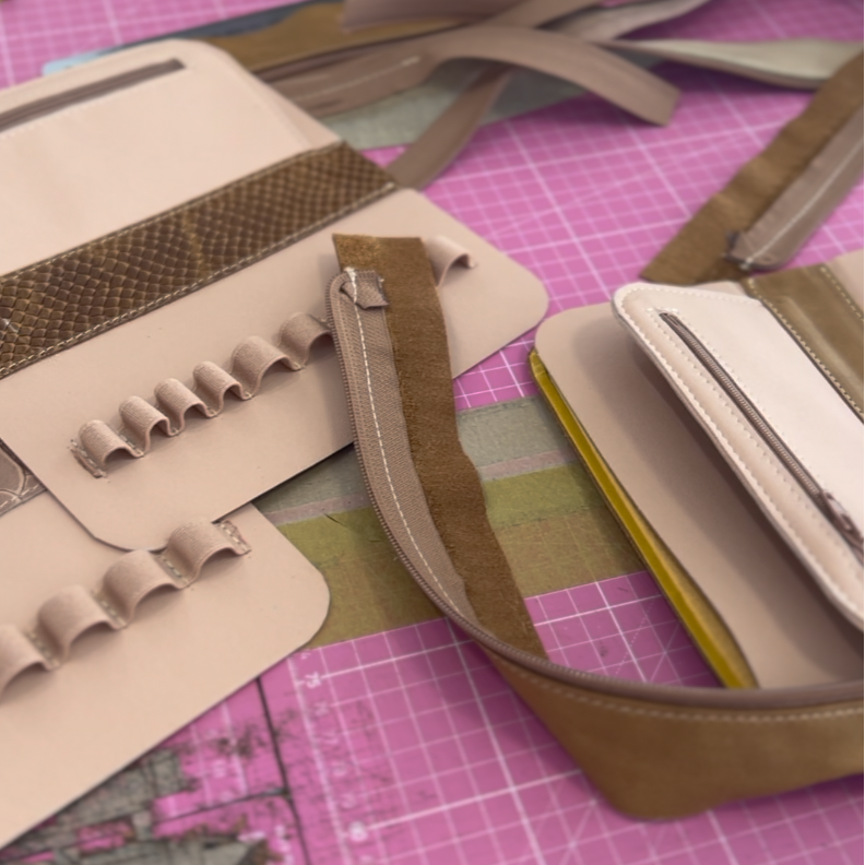 ampoule case in the making on cutting mat