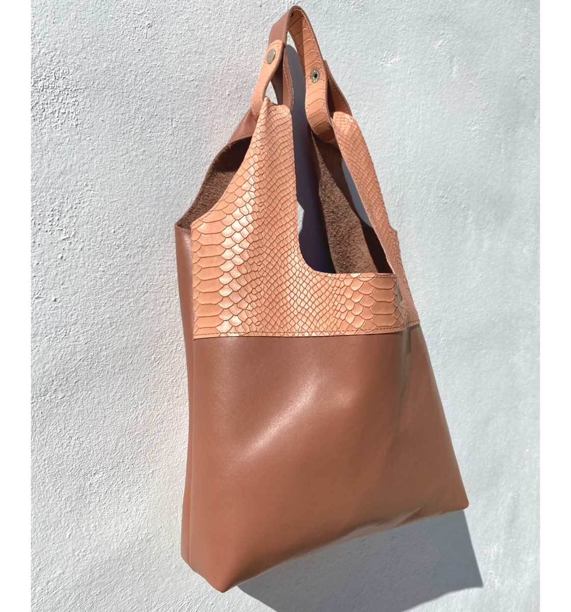 No Waste Shopper - Dark Blush Snake