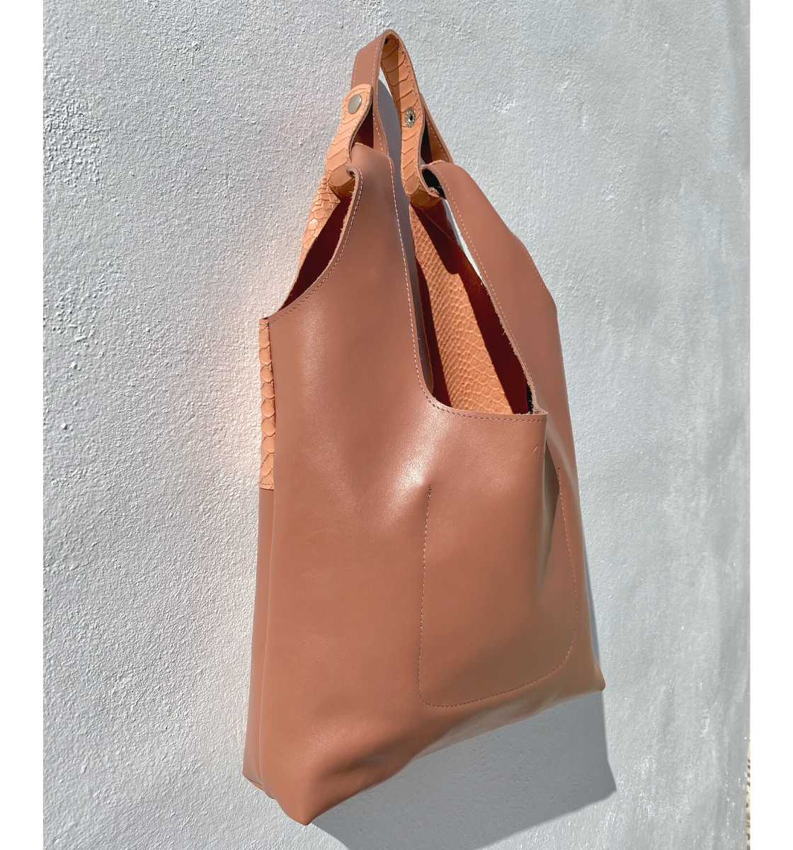 No Waste Shopper - Dark Blush Snake